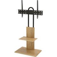 TTAP FS-2-OAK 640 mm TV Stand with Bracket - Black & Oak, Black,Brown