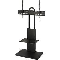 TTAP FS-2-BLK 640 mm TV Stand with Bracket - Black, Black