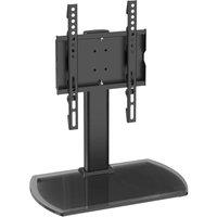 TTAP TT22S 370 mm TV Stand with Bracket - Black Glass, Black