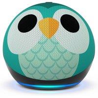 AMAZON Echo Dot Kids (5th Gen) Smart Speaker with Alexa - Owl, Green,Patterned