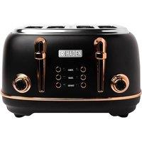 HADEN Heritage 205377 4-Slice Toaster - Black & Copper