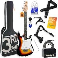 3RD AVENUE 3/4 Size Electric Guitar Bundle - Sunburst, Brown,Orange