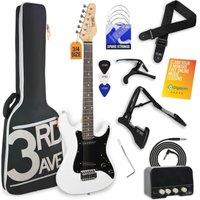 3RD AVENUE 3/4 Size Electric Guitar Bundle - White, White