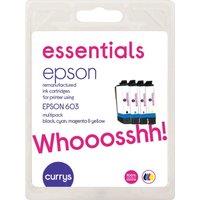 ESSENTIALS Epson 603 Starfish Cyan, Magenta, Yellow & Black Ink Cartridges - Multipack, Black,Ye