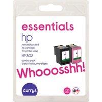 ESSENTIALS HP 302 Black & Tri-colour Ink Cartridges - Twin Pack, Black,Black & Tri-colour,Tri-colour