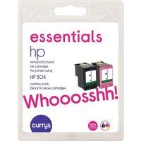 ESSENTIALS HP 304 Black & Tri-colour Ink Cartridges - Twin Pack, Black & Tri-colour,Black,Tr