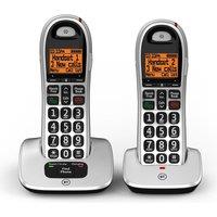 BT 4000 Cordless Phone - Twin Handsets, Silver & Black, Silver/Grey
