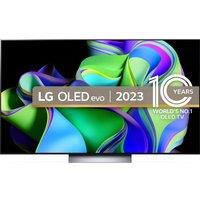 65" LG OLED77C34LA Smart 4K Ultra HD HDR OLED TV with Amazon Alexa, Silver/Grey
