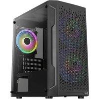 AEROCOOL Trinity Mini-G-BK-V2 Micro ATX Mini-Tower PC Case - Black, Black