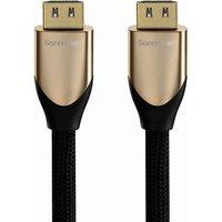 SANDSTROM S2HDMI324 High Speed HDMI Cable with Ethernet - 2 m, Black,Gold
