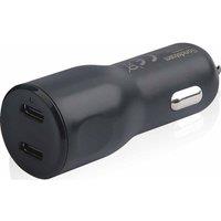 SANDSTROM S40WDC24 40 W Dual USB Type-C Car Charger, Black