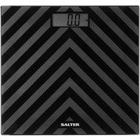 SALTER Chevron Bathroom Scales - Black, Patterned,Black