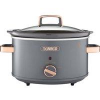 TOWER Cavaletto T16042GRY Slow Cooker - Grey, Silver/Grey