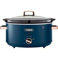 TOWER Cavaletto T16043MNB Slow Cooker - Blue, Silver/Grey