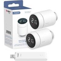 AQARA E1 Wireless Smart Radiator Thermostat Starter Kit - Twin Pack, White