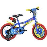 DINO BIKES Sonic The Hedgehog 16" Kids' Bicycle - Blue, Red & Yellow, Yellow,Red,Black,Blue