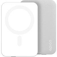 EPICO Aluminium 5000 mAh Portable Magnetic Power Bank - Silver, Silver/Grey