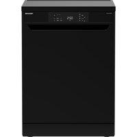 SHARP QW-NA1CF47EB-EN Full-size Dishwasher - Black, Black