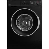 SHARP ES-NFB814BBNA-EN 8 kg 1400 Spin Washing Machine - Black, Black