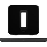 Sonos Arc Sound Bar & SUB (Gen 3) Wireless Subwoofer Bundle - Black, Black