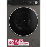 SHARP ES-NDB814CAA-EN 8 kg Washer Dryer - Dark Inox, Silver/Grey