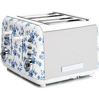 LAURA ASHLEY VQSBT583LACR 4-Slice Toaster - White, White