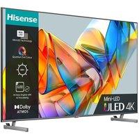 65" HISENSE 65U6KQTUK Smart 4K Ultra HD HDR Mini-LED TV with Amazon Alexa, Silver/Grey