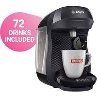 TASSIMO by Bosch Happy TAS1002GB7 Coffee Machine with Kenco & Cadbury drink starter bundle - Black, Black