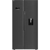 BEKO Pro ASD2442VPZ American-Style Fridge Freezer - Black, Black