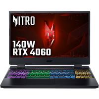 ACER Nitro 5 15.6" Gaming Laptop - IntelCore? i5, RTX 4060, 512 GB SSD, Black