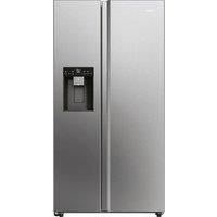 HAIER HSW79F18CIMM American-Style Smart Fridge Freezer - Platinum Inox, Silver/Grey