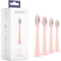 ORDO Sonic Replacement Toothbrush Head - Pack of 4, Rose Gold, Pink