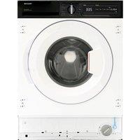 SHARP ES-NIH814BWA-EN Integrated 8 kg 1400 Spin Washing Machine - White, White