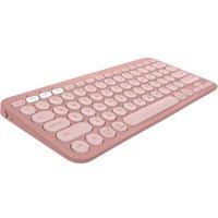 LOGITECH Pebble Keys 2 K380S Wireless Keyboard - Pink, Pink