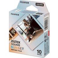 INSTAX Square Sunset Frame Film - 10 Shot Pack, Red,Orange