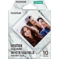 INSTAX Square White Marble Camera Film - 10 Shot Pack, White,Black