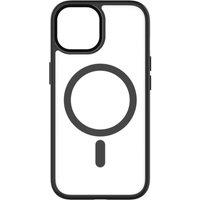 QDOS HYBRID SOFT SNAP MagSafe iPhone 15 Case - Clear & Black, Black,Clear