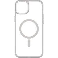 QDOS HYBRID SOFT SNAP MagSafe iPhone 15 Plus Case - Clear & Grey, Silver/Grey,Clear
