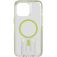 TECH21 Evo Crystal Kick iPhone 15 Pro Max Case with MagSafe - Clear & Lime, Green,Clear