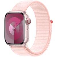APPLE Watch Series 9 Cellular - 41 mm Pink Aluminium Case with Light Pink Sports Band, M/L, Pink