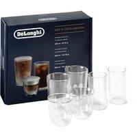 DELONGHI DLSC326 Double Wall Hot & Cold Collection Coffee Glasses - Pack of 6