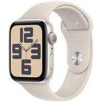 Apple Watch SE (2023) - 44 mm Starlight Aluminium Case with Starlight Sport Band, M/L, White