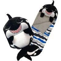 HAPPY NAPPERS Ozzy the Shark 2-in-1 Plush Toy & Sleeping Bag ? Medium