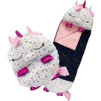 HAPPY NAPPERS Shimmer Unicorn 2-in-1 Plush Toy & Sleeping Bag ? Medium
