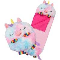 HAPPY NAPPERS Rainbow Unicorn 2-in-1 Plush Toy & Sleeping Bag  Large