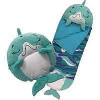 HAPPY NAPPERS Disco Dolphin 2-in-1 Plush Toy & Sleeping Bag ? Large