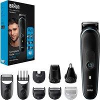 BRAUN 9-in-1 MGK5411 Wet & Dry All-in-one Trimmer Kit - Black & Blue, Silver/Grey,Black