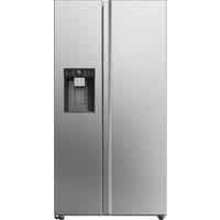 HAIER HSW59F18DIMM American-Style Smart Fridge Freezer - Platinum Inox, Silver/Grey