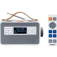 LENCO Senior PDR-065 Portable DAB? Smart Bluetooth Clock Radio - White, Silver/Grey,White