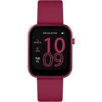 REFLEX ACTIVE Series 12 Smart Watch - Berry, Silicone Strap, Red